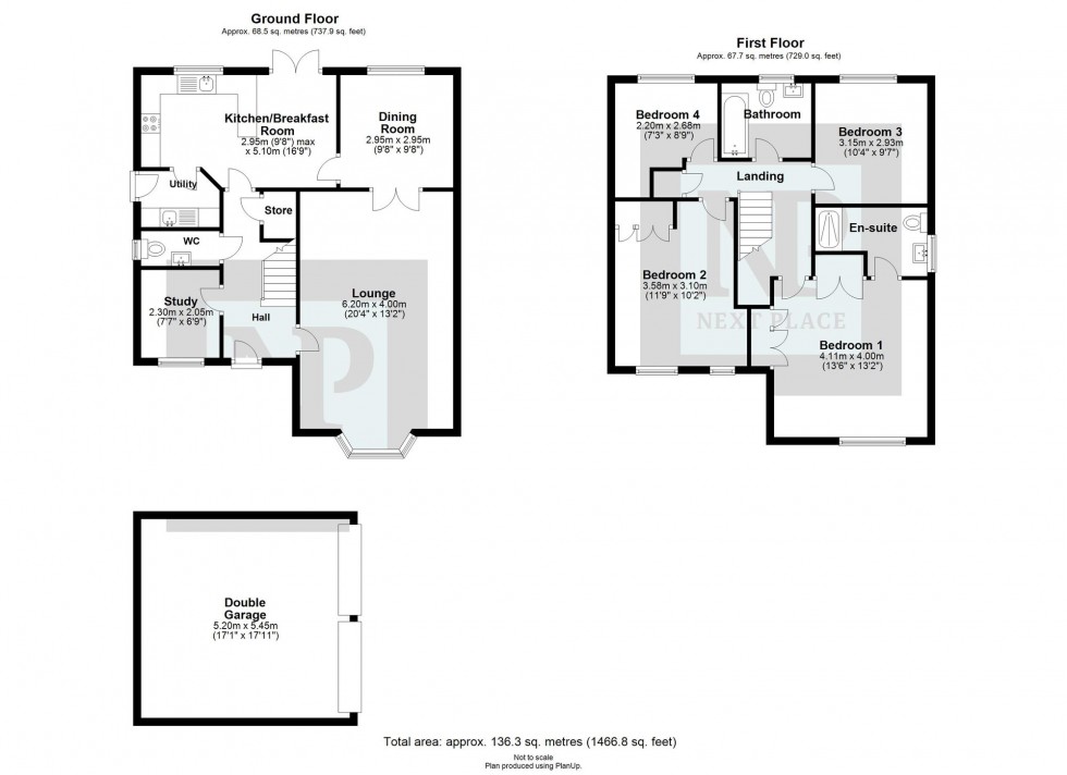 Floorplan for Croft Close, Two Gates, B77