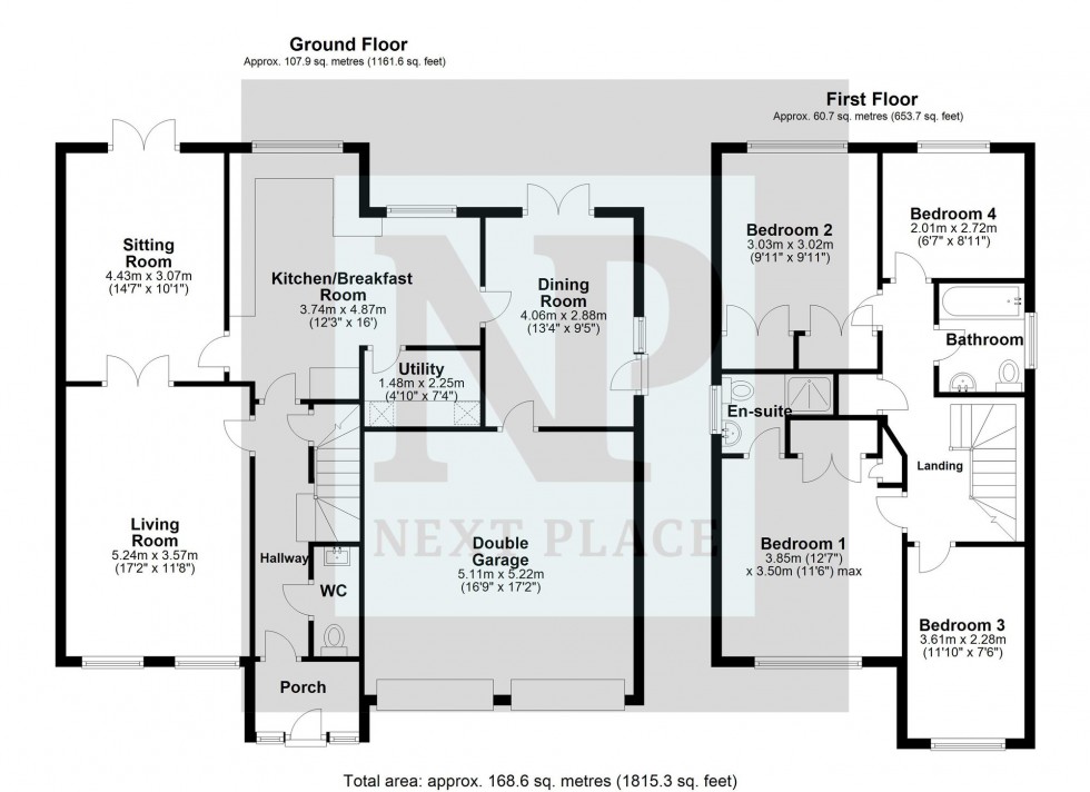 Floorplan for The Hedgerows, Wilnecote, B77