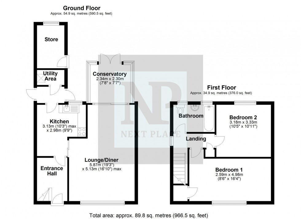 Floorplan for Mythe View, Atherstone, CV9