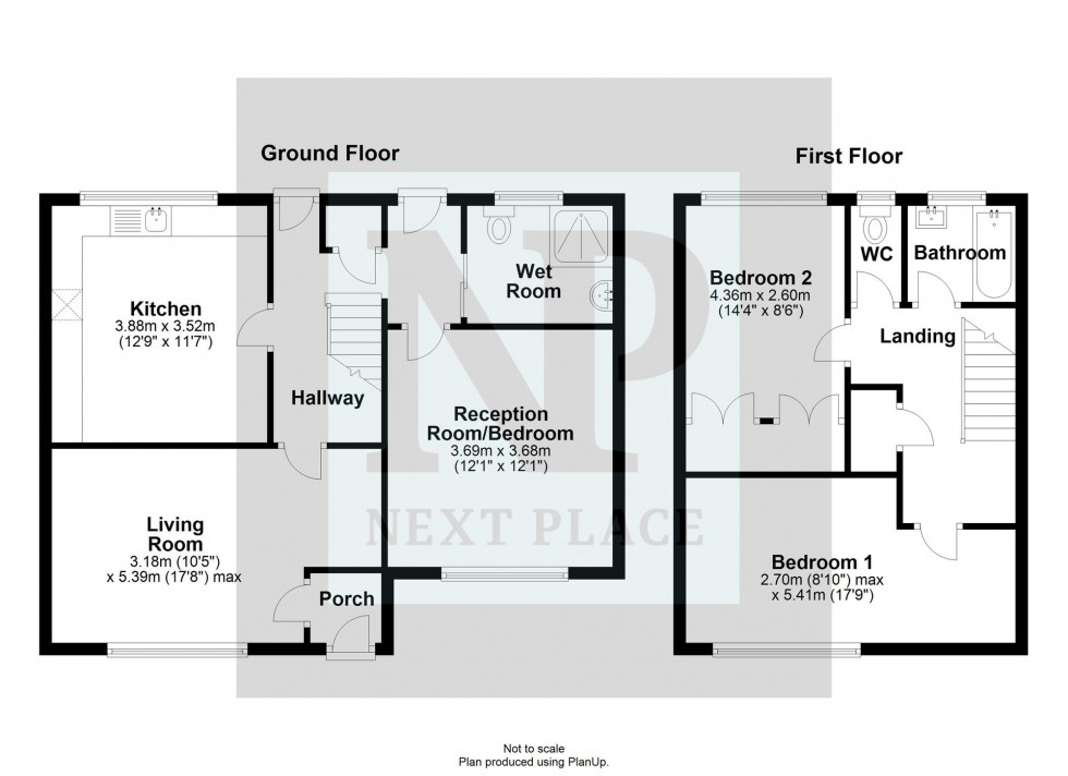 Floorplan for Milburn, Wilnecote, B77