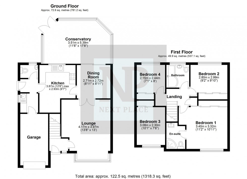 Floorplan for Lakeland Drive, Wilnecote, B77