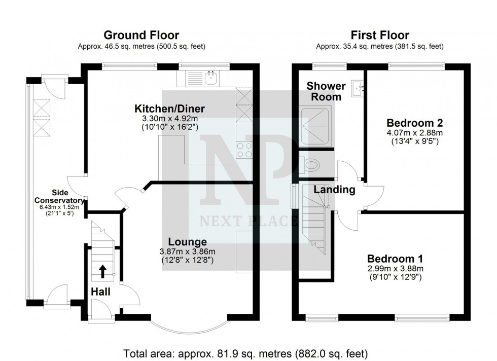 Floorplan for Overwoods Road, Hockley, B77