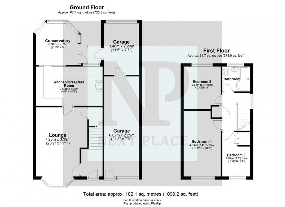 Floorplan for Sandpiper, Wilnecote, B77