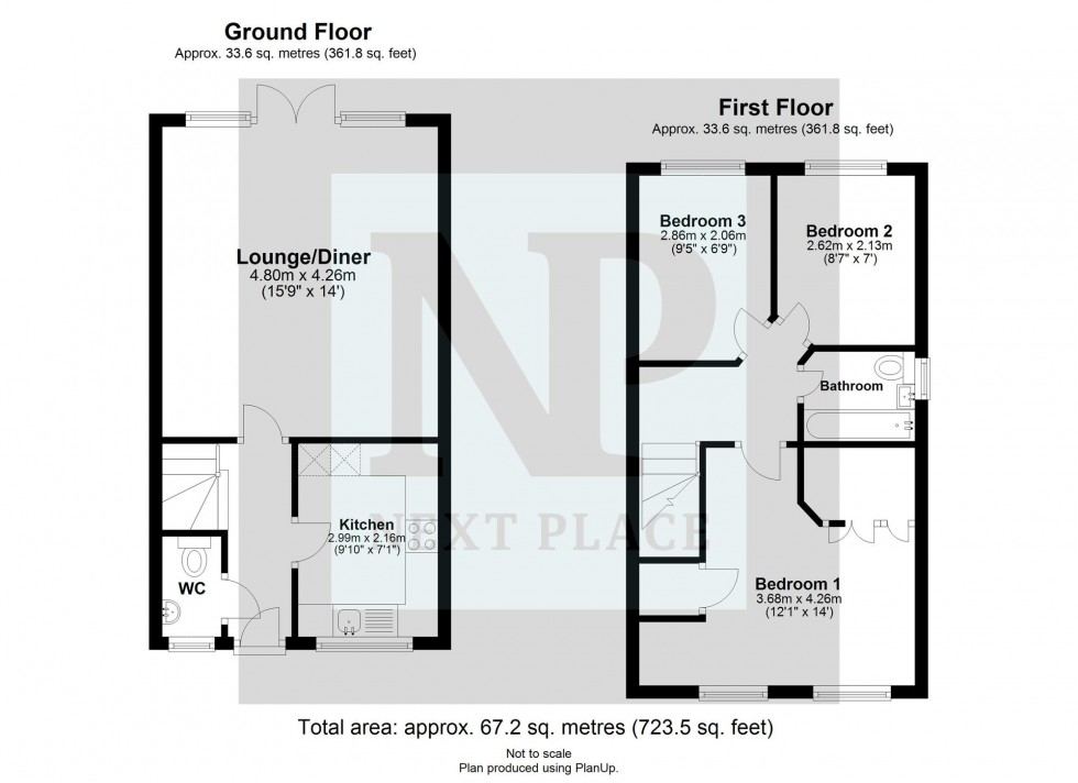 Floorplan for Peel Drive, Wilnecote, B77