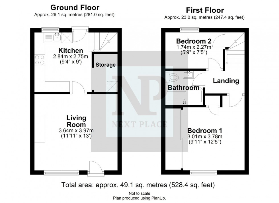 Floorplan for Tamworth Road, Amington, B77