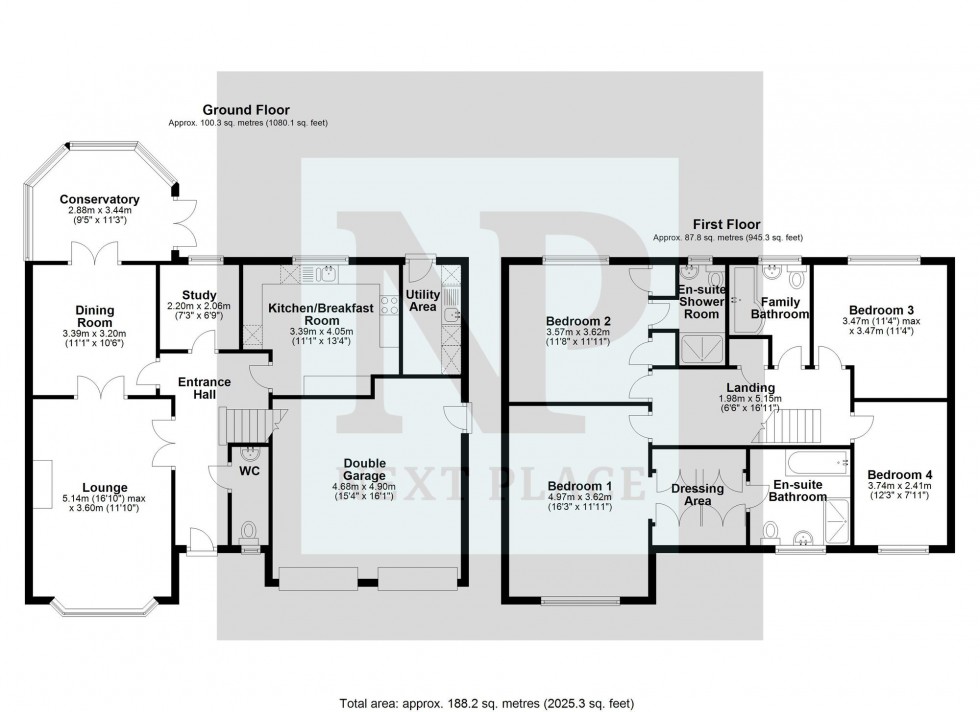 Floorplan for Peel Drive, Wilnecote, B77