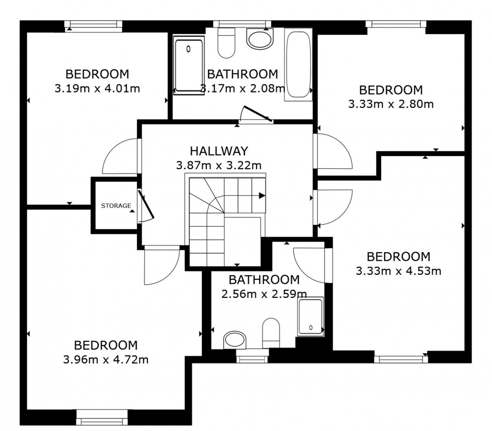 Floorplan for Egan Close, Tamworth, B78