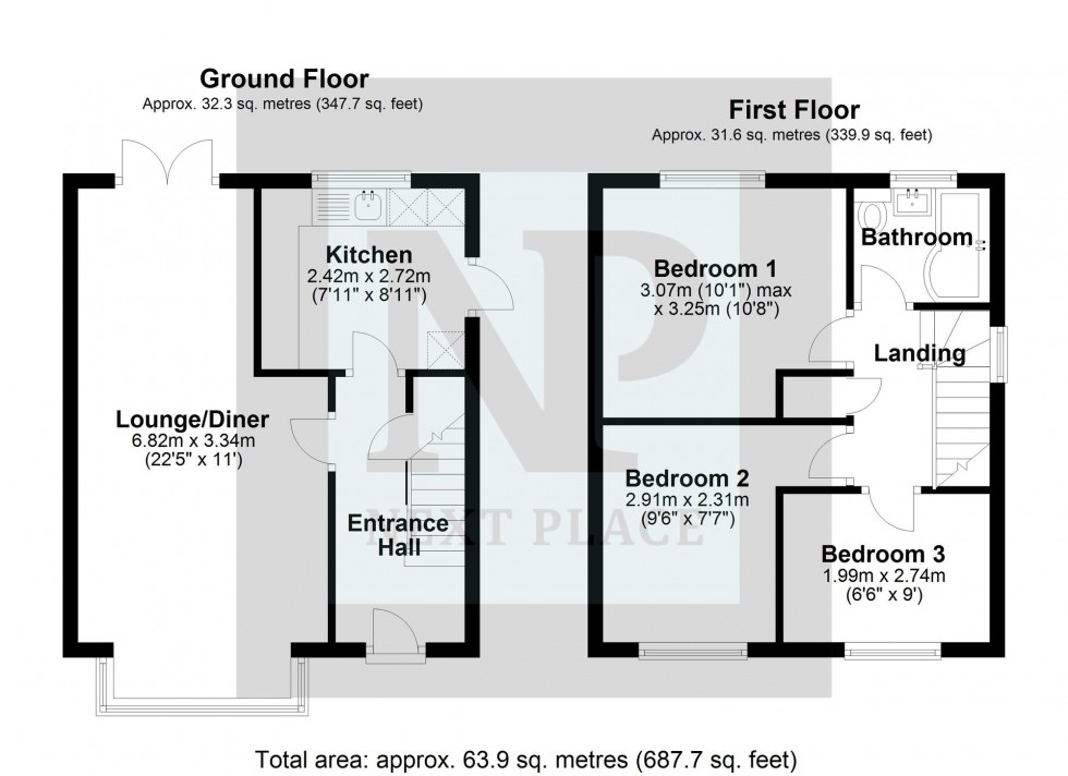 Floorplan for Gawsworth, Tamworth, B79