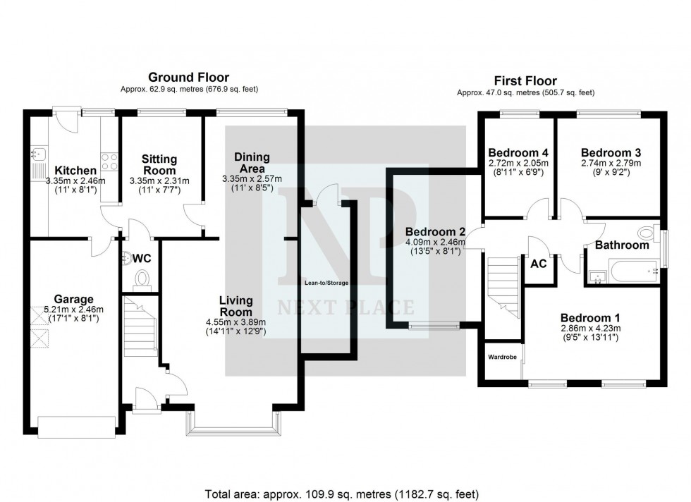 Floorplan for Lowdham, Wilnecote, B77